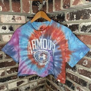 Women’s Under Armour Make All Athletes Better Logo Multicolor Tie-Dye Crop Shirt